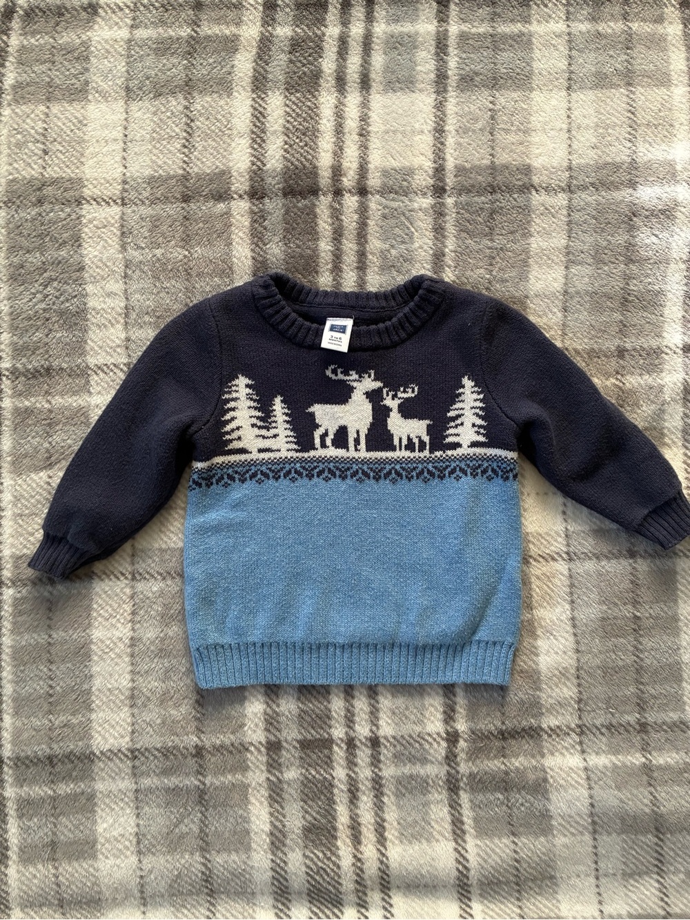 Janie and Jack Deer Knit Sweater